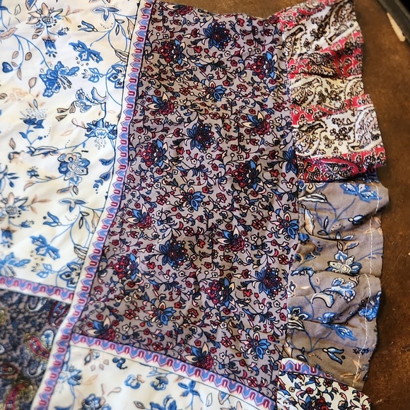 Quilt Patchwork Look Blouse Sz Sm - Picture 4 of 5